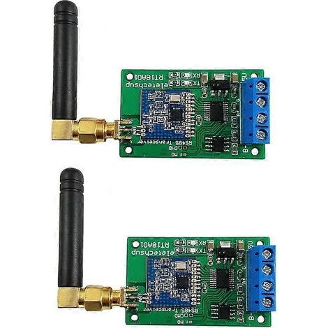 2 modules UHF RT18A01 RS485 (émetteur-récepteur sans fil, répéteur 485, contrôle maître-esclave, 433 MHz et 868 MHz), 43 (1/5)