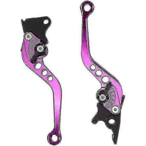 Levier de frein et d'embrayage CNC long et court pour moto, compatible avec Suzuki GSX-R600, GSX-R750, GSX-R1000, GSX-R 600/750/1000 (2005-2010) (violet) (1/4)