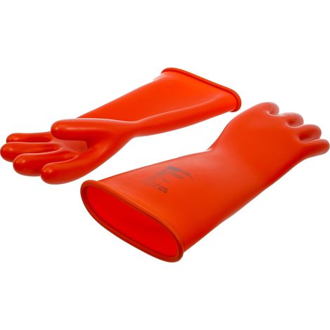 Guantes de protección para electricista  con aislamiento de látex natural  talla 10 (XL) (1/3)