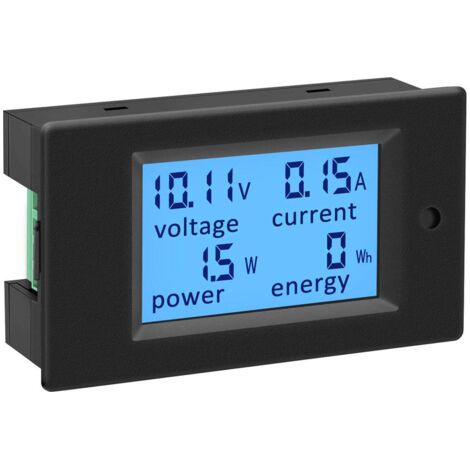Compteur d'alimentation DC 6.5-100V 100A Multimètre numérique Affichage LCD Tension Courant Moniteur d'énergie 12V 24V 36V 48V 60V 72V Voltmètre de batterie RV, ampèremètre, volt-ampère-watt dete (1/5)