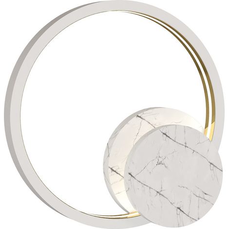 Lampe sur pied moderne circulaire en marbre blanc et or LED 8,5 W CASSIOPEIA Milagro (1/5)