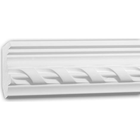 Eckleiste PROFHOME 150289 Zierleiste Stuckleiste Neo-Empire-Stil weiß 2 m
