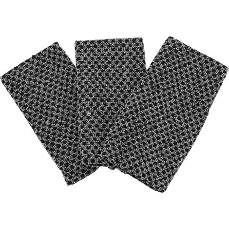 Serviette exfoliante‑lot de 3 faces doubles‑bambou charbon actif, séchage rapide‑stimule la circulation sanguine-massage corps bain, Noir