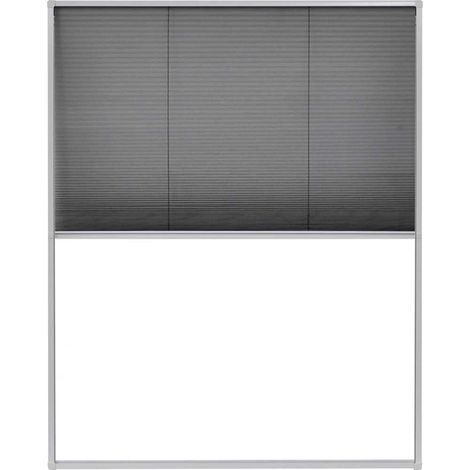Mosquitera plisada para ventanas aluminio 80x100cm vidaXL
