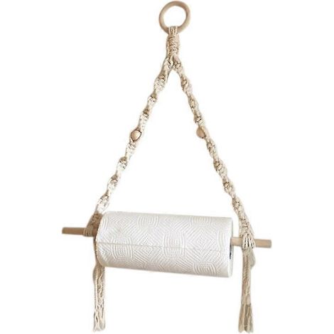 Bâton en bois tressé à la main, décoration murale nordique à porter dans la chambre ou le salon. (1/5)