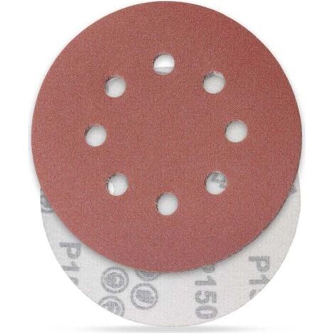 150 dischi abrasivi, grana 125 mm, ideali per levigatura/lucidatura/rimozione della ruggine, HSDPS5M100, confezione da 100