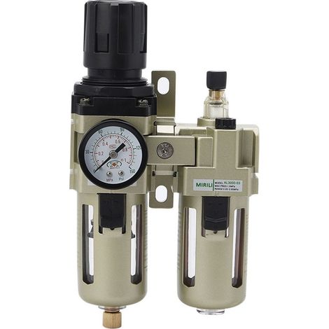 FRL pneumatique G1/4 préparateur d'air comprimé AC3010-02 régulateur filtre lubrificateur avec manomètre pour machine pneumatique (1/5)