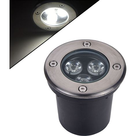 Segnapasso carrabile Led 3W da incasso Rotondo Argento satinato IP65 Bianco neutro 4000K Wisdom (1/5)