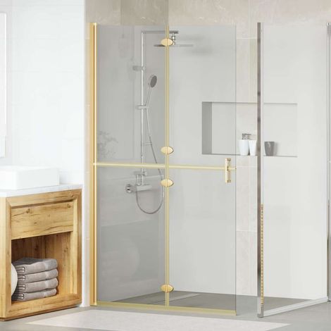 Walk-In Duschwand Gold 110 x 6,5 x 190 cm