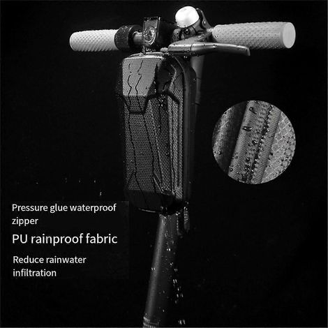 Sacoche avant rigide pour trottinette électrique, grande capacité, étanche, pour skateboard, étui de suspension universel 2L (1/5)