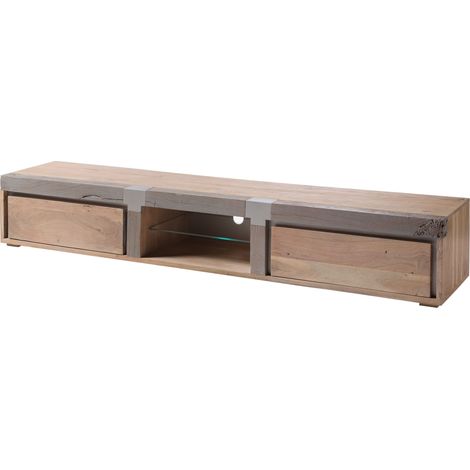 TV-Board Akazie beige lackiert 240x48x39 cm (BxTxH) montiert AMSTERDAM 104 (1/4)