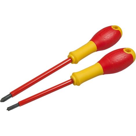 Set di 2 cacciaviti STANLEY FATMAX con morsetti isolati 1000V - pozidriv