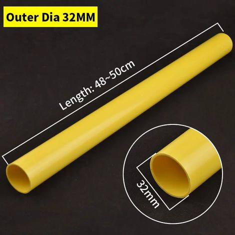 Tuyau en PVC jaune de 32 mm (1 pièce) pour aquarium, étagère de jardin, système d'irrigation et de drainage. (1/5)