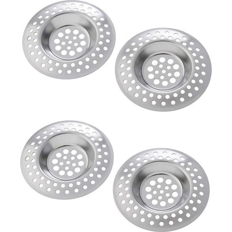 4 x Filtre - Filtre en acier inoxydable pour éviers, lavabos et baignoires (largeur 7 cm) (1/5)