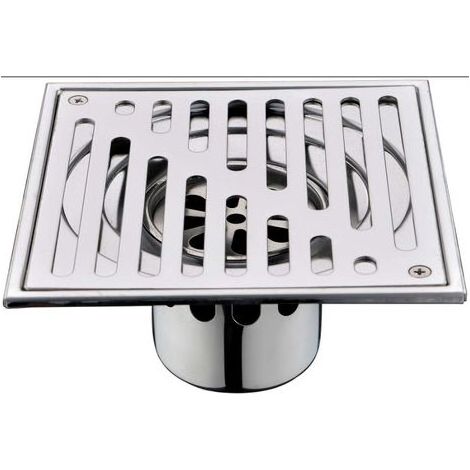 1 siphon de sol en acier inoxydable, anti-odeur, crépine anti-obstruction, 150 mm x 150 mm, pour salle de bain cuisine garage sous-sol (1/4)