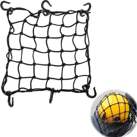 Filet élastique pour moto avec crochets en plastique, housse de transport pour casque et bagages, bande de maintien (1/5)