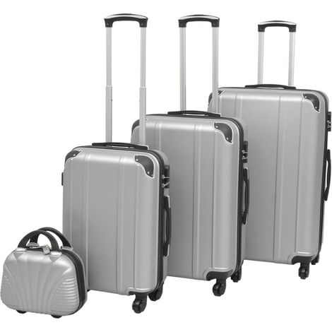 Teenpull – Vierteiliges Hartschalen-Trolley-Set Silber (1/5)