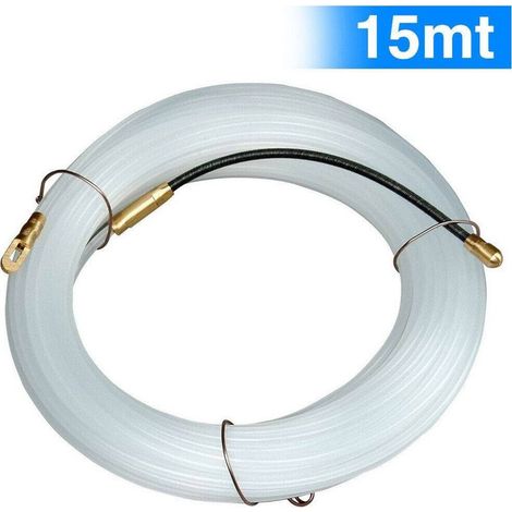 Sonde De Câble D'électricien 15mt Tire-câbles Câbles électriques 3mm Blanc