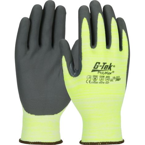 Guanti da lavoro con rivestimento in schiuma di nitrile G-TEK (confezione da 12) Giallo / Grigio 6