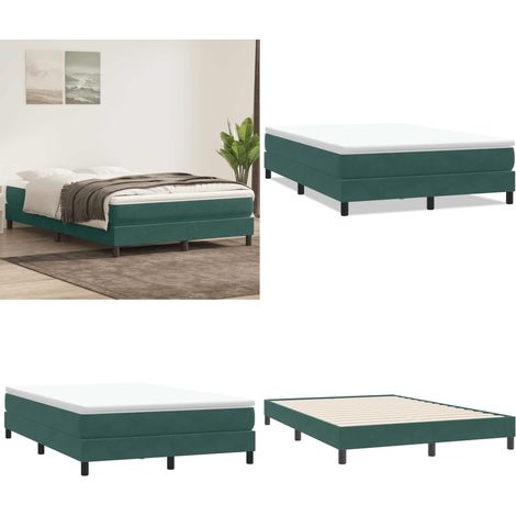 vidaXL Sommier à lattes de lit sans matelas vert foncé 160x220cm (1/5)