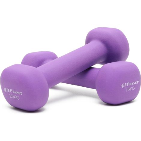 Passer Paire d'haltères en néoprène (Lot de 2) - Halteres Musculation Femmes et Hommes, Dumbbells Weights, Haltères Courtes avec Poids pour Gymnastique, Yoga, Pilates, entraînement de Force, Fitness (1/5)