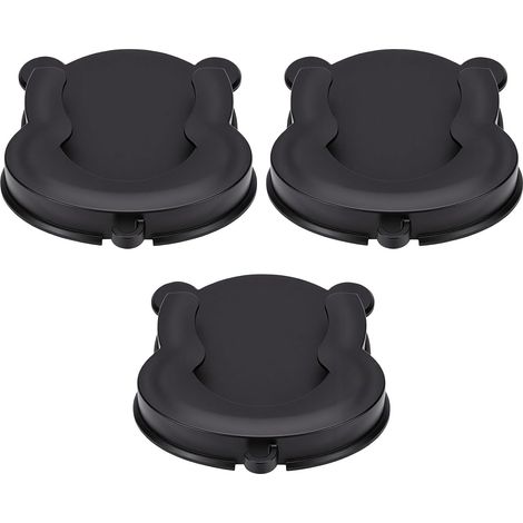 3-teilige Wandhalterung für Überwachungskameras, ABS (SCHWARZ) (1/5)