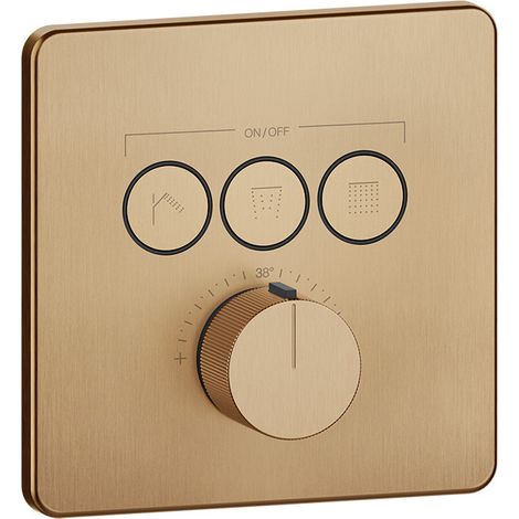 Termostato Gessi Hi-Fi listo para montar con botón de