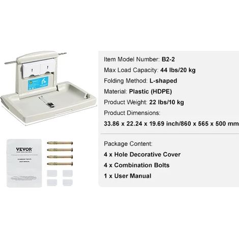Station de change pour bébé, design pliable, harnais de sécurité ajustable, Gris (1/2)