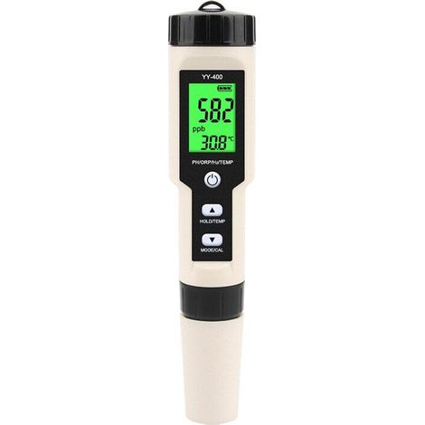 4 in 1 Water Quality Tester PH/ORP/Hydrogen Rich/Temperature IP67 Protection ABS Material Black/White