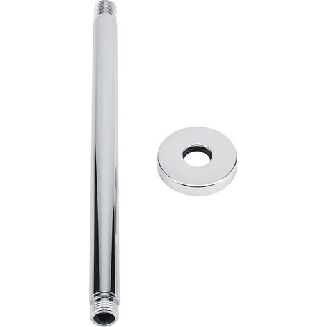 Soporte de pared redondo de acero inoxidable para manguera de ducha, para cabezal de ducha de baño (30 cm)