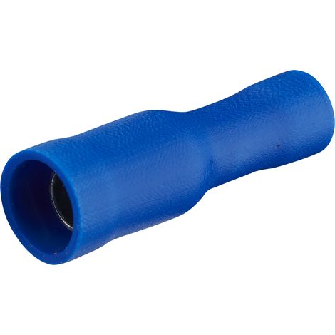 DEBFLEX - DOUILLE CYLINDRIQUE FEMELLE PRE-ISOLE BLEU SACHET DE 10 - 711061 (1/3)