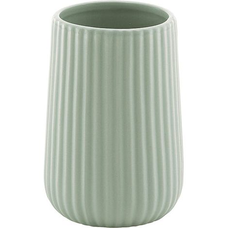 Portaspazzolini Verde Salvia In Ceramica Da Appoggio  Malva