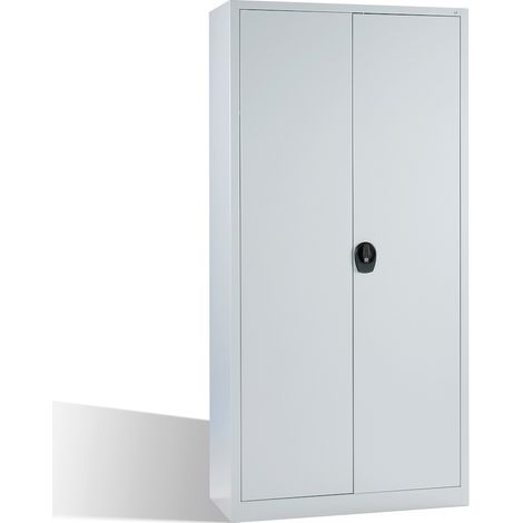 C+P Aktenschrank mit Drehtüren, 5 Ordnerhöhen, H1950xB935xT400mm Front Lichtgrau Korpus Lichtgrau (1/4)