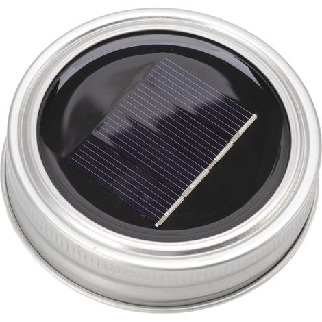 Les pots Mason solaires d'extérieur allument leurs couvercles, 20 LED, 6.6 pieds, étanches, sans flamme, guirlande féerique pour bocaux normaux