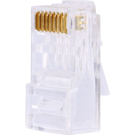 100 PCS RJ45 Embouts de Câble Connecteur Modulaire 8P8C pour Réseau Ethernet Cat6 Cat6a (1/5)