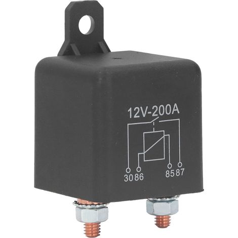 Anlasserrelais 12V DC 200A, wasserdicht, Messingspule, inklusive Zubehör (1/5)