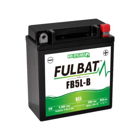 Batterie moto FULBAT FB5L-B GEL / YB5L-B Etanche 5,3AH 65 AMPS (1/5)