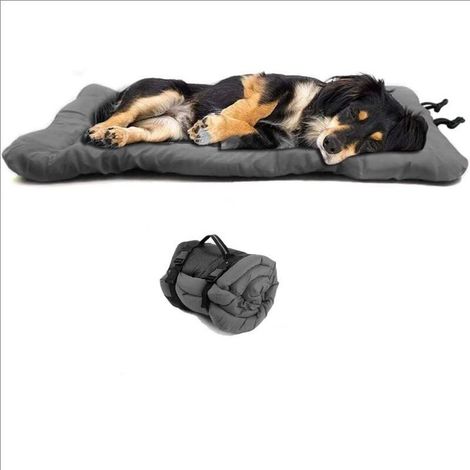 Wasserdichtes und faltbares Hundebett, leicht zu reinigen, strapazierfähige Hundematte aus Oxford-Gewebe, geeignet für Sofas, Hundeboxen usw. Für den Außenbereich geeignet, 90 x 60 cm (Grau) (1/5)