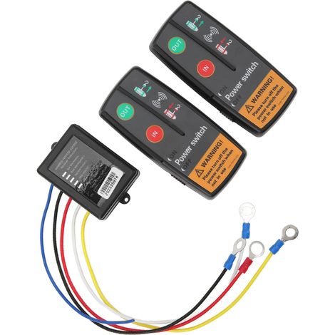 Télécommande sans fil pour treuil 12V 24V, réponse rapide, portée 15 mètres, contrôle précis avec récepteur, compatible camion, quad, SUV (1/5)