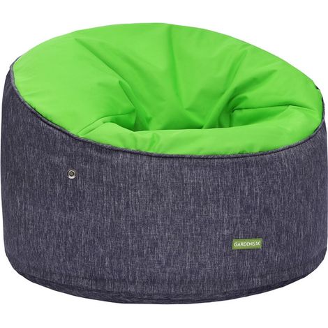 Gardenista - Poltrona a sacco rotonda per giardino, Poltrona a sacco resistente all'acqua, Poltrona a sacco grande da esterno per bordo piscina, Poltrona a sacco protetta dai raggi UV - Verde (1/5)