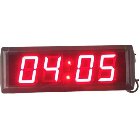 Horloge Murale Programmable 2.3 Pouces, Compte À Rebours 10S, Chronomètre, Télécommande, Minuterie D'intervalle, for Salle De Sport À Domicile, Équipement De Fitness(Without Button) (1/5)