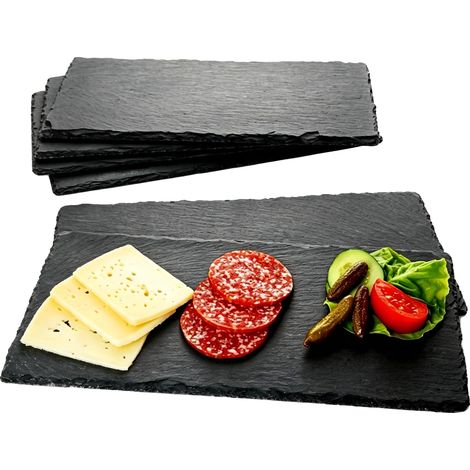 Panneaux de service, ardoise naturelle, design polyvalent, 6PCs 25x15cm (1/2)