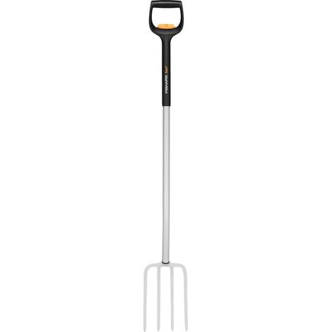 Fiskars Xact Gartenkelle ergonomisch 110-130 cm – rutschfester Griff – leichtes Borostahl – für müheloses Lüften und Harken (1/3)