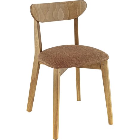 Chaises de bistrot hêtre et tissu Katarina (lot de 2) (1/5)