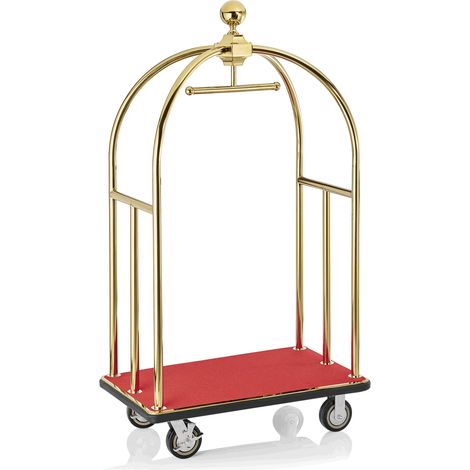Chariot à bagages en Acier Inoxydable rouge L 1120 mm l 610 mm H 1860 mm 2 - Was Germany
