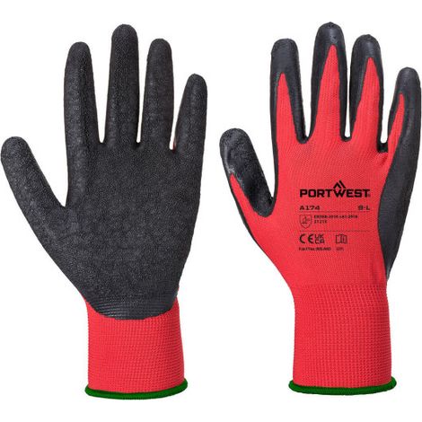 Guante Flex Grip Látex galga 13, soporte sin costuras A174 XL