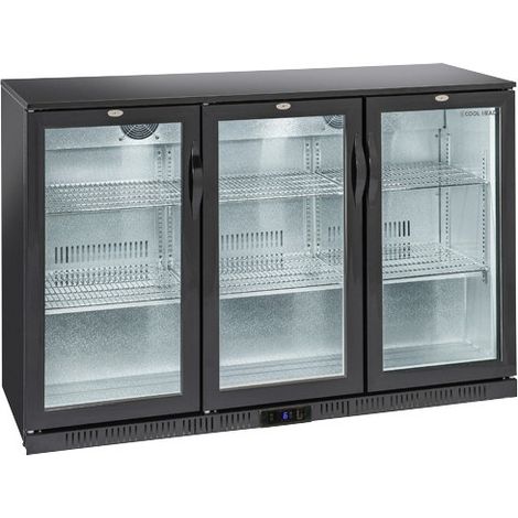 Arrière-bar réfrigéré - 320 L - 3 portes vitrées - 6 étagères chromées - LED - Thermostat numérique - Cool Head (1/5)