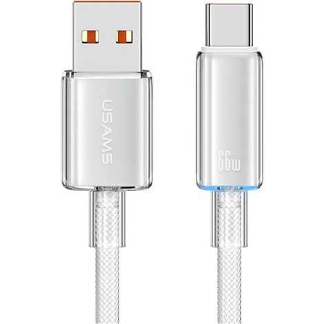 Cable USB-A a USB-C Usams Cloud Series US-SJ658 de 6 A, 1,2 m, blanco (1/5)