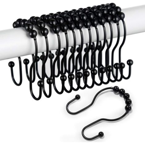 12 crochets pour rideau de douche, joint de rideau de douche antirouille