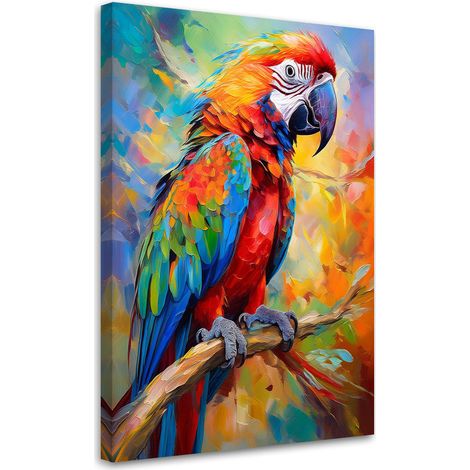 Tableau déco Abstraction animal perroquet 40x60 (1/5)